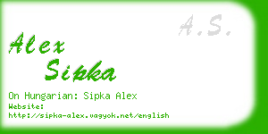 alex sipka business card